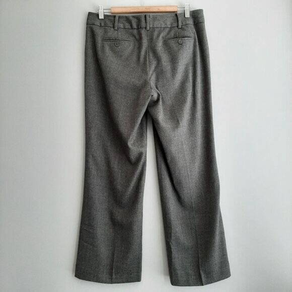 TALBOTS | Heritage Classic Wool Blend Straight Leg Dress Pants Solid Grey 10 P - Picture 5 of 11